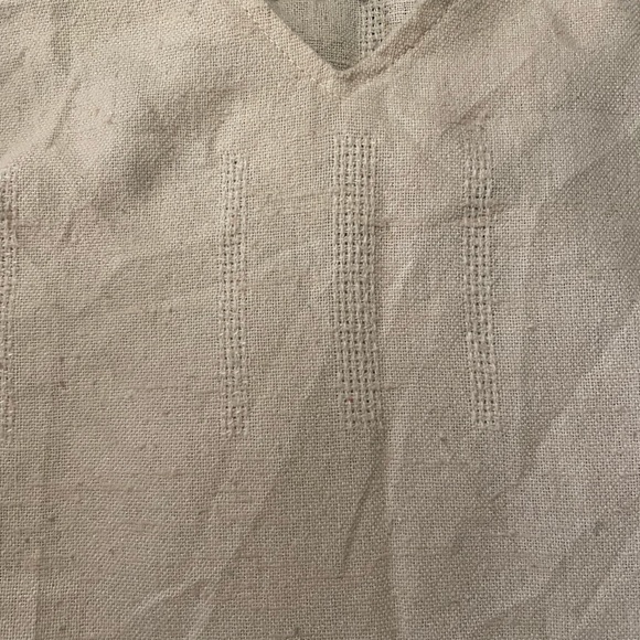 Vintage 1970s cropped linen top with button detailing - Picture 2 of 4